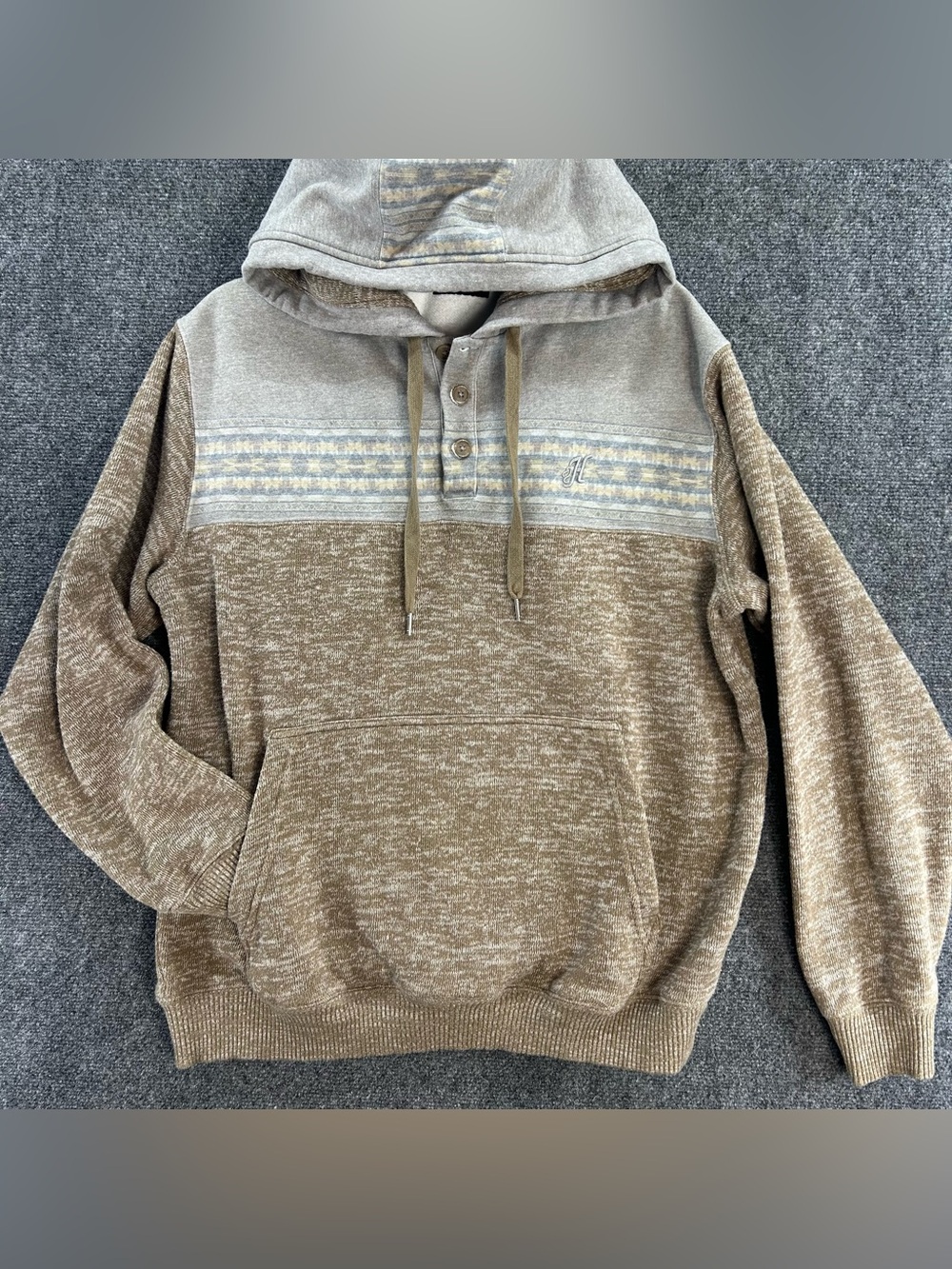Hooey Men's Hoodie Medium Pullover Multicolor Striped Outdoor Western Aztec